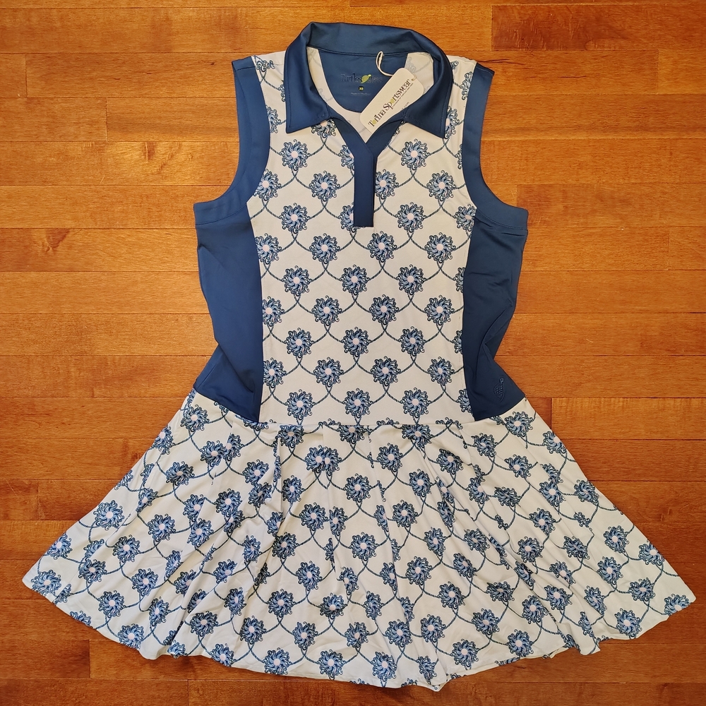 NWT Turtles and Tees Sport Dress Pleated Skirt Pockets UPF40 XS (Up To M)